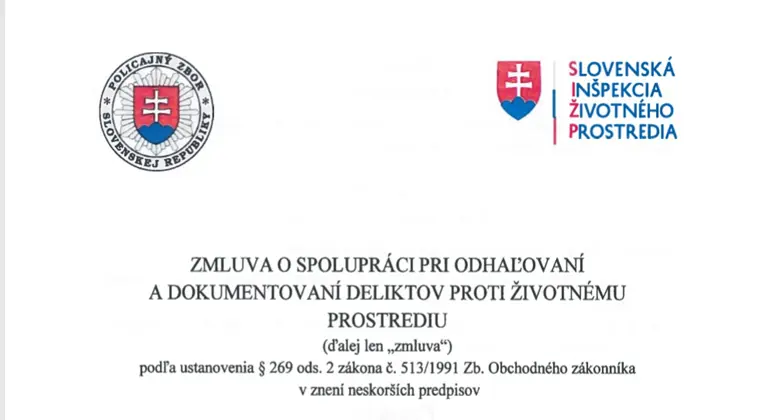ZMLUVA O SPOLUPRÁCI PRI ODHAĽOVANÍ A DOKUMENTOVANÍ DELIKTOV PROTI ŽIVOTNÉMU PROSTREDIU